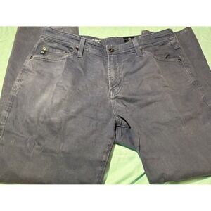 AG Adriano Goldschmied Everett Slim Straight Blue Houndstooth Pants Mens 33x32